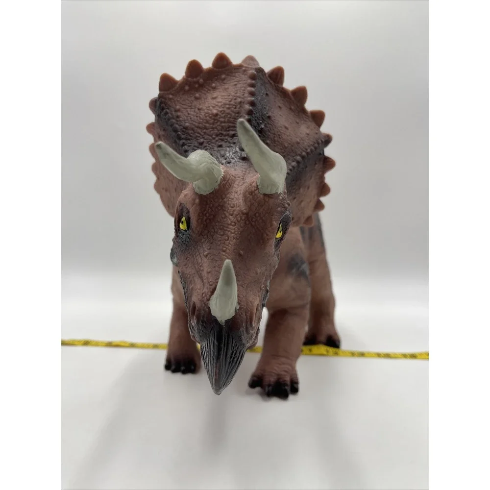 Triceratops Dinosaur Electronic Toy with Sounds Squeezable Rubber 20